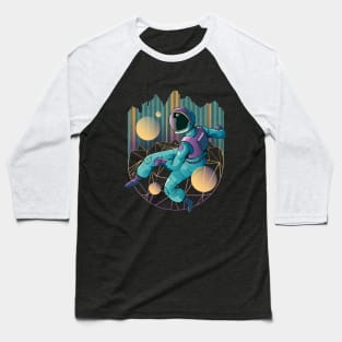 Techno and Rave Astronaut Baseball T-Shirt